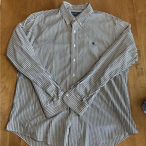 Men's Striped Shirt - Black and White